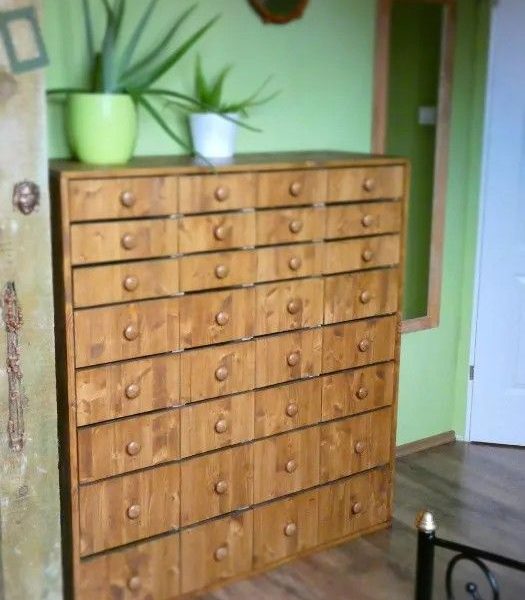 komoda 32 szuflady dużo szuflad sklejka drewno